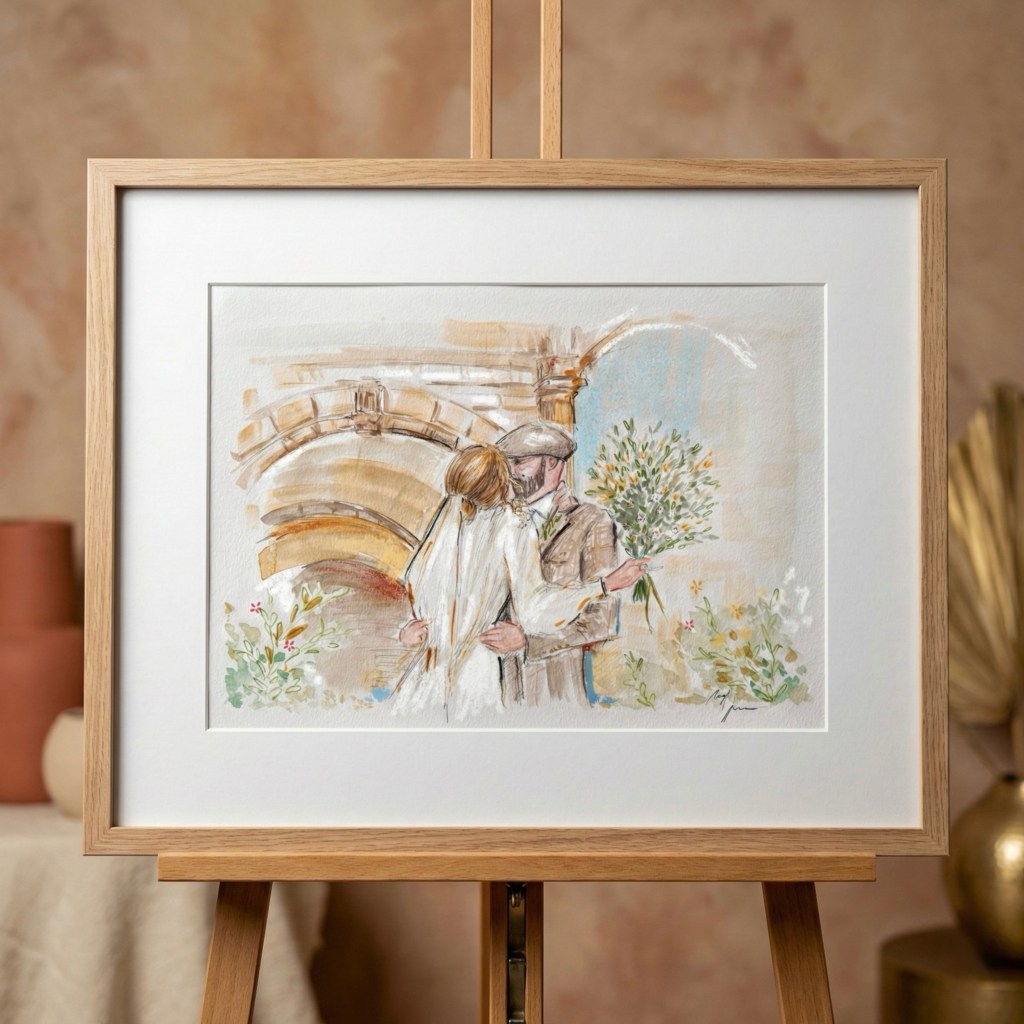 cuadros en directo para novios, cuadros en directo bodas